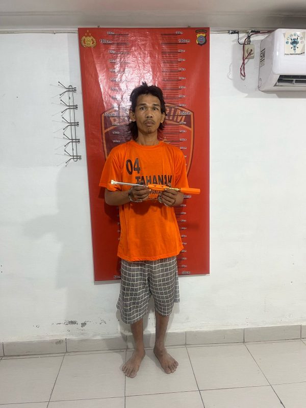 Polsek Pantai Cermin Gerak Cepat Tangkap Tersangka Pencuri Pintu Besi