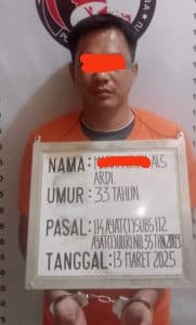 Simpan Sabu 1,40 Gram, Pria Warga Riau di Bekuk Satresnarkoba Polres Labuhanbatu