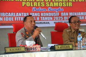 Wabup Samosir Pimpin Rapat Persiapan Pengamanan Hari Raya Idul Fitri 2025
