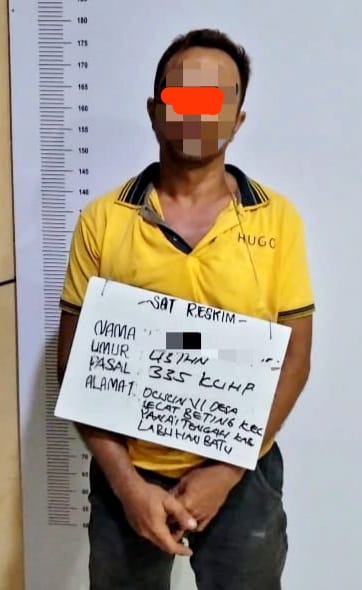 Polisi Amankan Warga Panai Tengah Diduga Ancam Korban dengan Egrek dan Palu