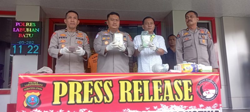 Tertangkap Jadi Kurir Sabu, Agus Ditahan di Polres Labuhanbatu