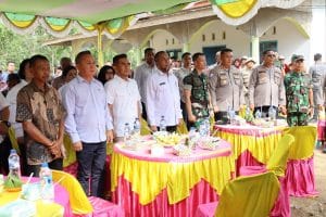 Kapolres Labuhanbatu Dampingi Wamenham RI dalam Kunjungan ke Labuhanbatu Utara