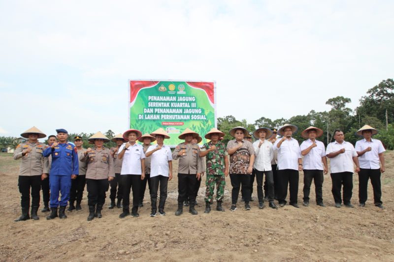 Dukung Ketahanan Pangan Nasional, Polres Sergai Tanam Jagung Serentak Kuartal III 2025