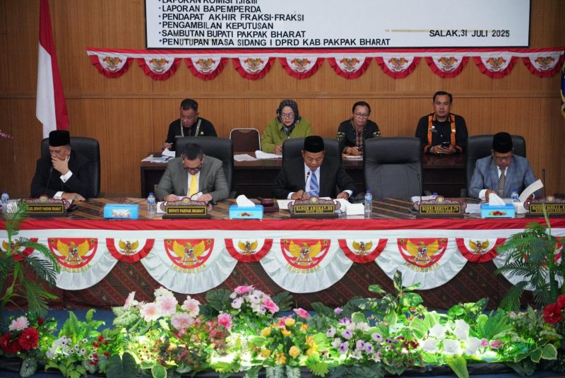 DPRD Pakpak Bharat Sahkan Tiga Ranperda Jadi Perda