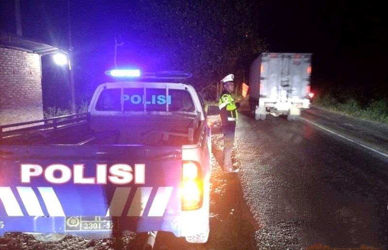 Satlantas Labuhanbatu Gelar Patroli Blue Light, Lalu Lintas Terpantau Lancar