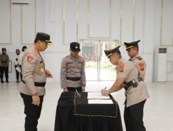Kapolres Langkat Pimpin Sertijab Kasat Lantas Baru