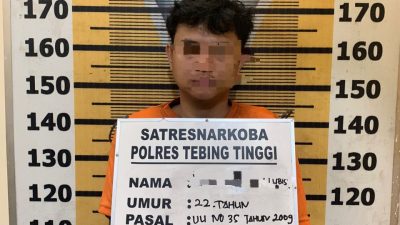 Satresnarkoba Polres Tebing Tinggi Bekuk Dua Pemuda Simpan Sabu