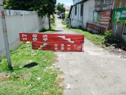 Penyewa Lahan di Tebing Tinggi Kecewa Jalan Dipalang Kelurahan