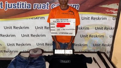 Kurang dari 1×24 Jam, Pelaku Curat Berhasil Diringkus Unit Reskrim Polsek Bilah Hilir