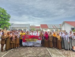Polres Tebing Tinggi Ajak Pelajar Jauhi Narkoba Lewat Upacara Bendera