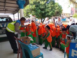 Polres Labuhanbatu Tanamkan Tertib Lalu Lintas Sejak Dini Lewat Program Polantas Menyapa
