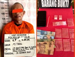 Lambok Tak Berkutik Saat Diringkus Polisi di Warung, Diduga Edarkan Sabu di Bilah Hilir
