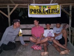 Bhabinkamtibmas Pekan Gebang Patroli Malam, Ajak Warga Aktif Jaga Keamanan Lewat Pos Kamling
