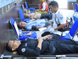 Polres Labuhanbatu Rayakan HUT ke-74 Humas Polri dengan Aksi Donor Darah