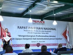 Rapimnas Peradi Pergerakan di Samosir, Wabup Ajak Advokat Promosikan Pariwisata Danau Toba