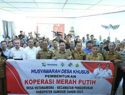 Wabup Samosir dan Kemenkop RI Pantau Pembentukan Koperasi Merah Putih di Desa Hutanamora