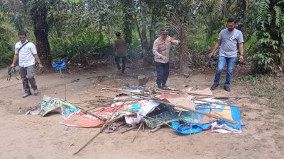 Polsek Bilah Hulu Grebek Lokasi Diduga Sarang Narkoba di Mual Mas