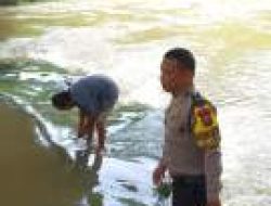 Polres Labuhanbatu Intensif Pantau Debit Sungai Aek Kundur di Musim Hujan