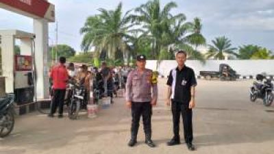 Polsek Panai Tengah Pastikan Ketersediaan BBM di SPBU Panai Hulu