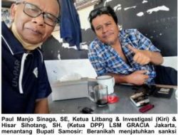 LSM Gracia Desak Bupati Samosir Tindak Keras Usaha Tanpa Izin Lingkungan