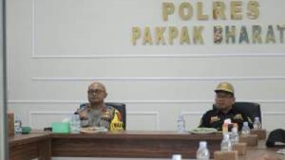 Setda Pakpak Bharat Ikuti Peresmian Gudang Ketahanan Pangan Nasional Secara Virtual