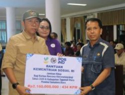 Bupati Taput Serahkan Bantuan Jadup untuk 434 KK Korban Bencana Hidrometeorologi