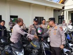 Kapolres Pelalawan Cek Kendaraan Dinas, Pastikan Kesiapan Operasional