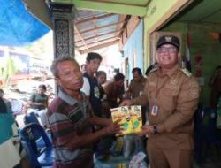Wabup Wahyu Sagala Salurkan Bantuan Korban Kebakaran Lautawar