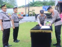 Kapolres Labuhanbatu Pimpin Sertijab Wakapolres dan Kapolsek