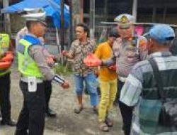 Satlantas Polres Sergai Gelar Jumat Berkah dan Edukasi Tertib Lalu Lintas