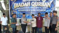 Polres Sergai Tebar Kepedulian Lewat Qurban Idul Adha