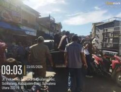 Tertibkan PKL dan Becak Liar, Satpol PP Dairi Turun ke Pasar Sidikalang