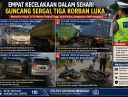 Empat Kecelakaan dalam Sehari Guncang Sergai, Tiga Korban Luka Dirawat di Rumah Sakit