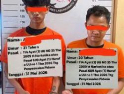 Dua Pengedar Sabu yang Resahkan Warga Rantau Selatan Dibekuk Polisi