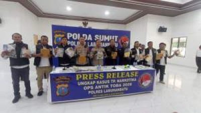 Ops Antik Toba 2026 Lampaui Target, Polres Labuhanbatu Ungkap 81 Kasus Narkoba