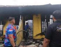 Tiga Rumah Kontrakan di Rantau Selatan Hangus Terbakar