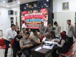 Polres Sergai Gelar Donor Darah dan Pemeriksaan Kesehatan Sambut Hari Bhayangkara ke-80