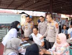 Sambut HUT Bhayangkara ke-80, Polres Labuhanbatu Gelar Bakti Kesehatan Gratis