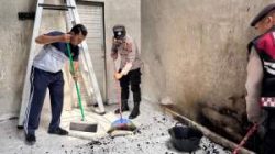 Polres Labuhanbatu Bersihkan Lokasi Pascakebakaran