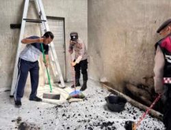 Polres Labuhanbatu Bersihkan Lokasi Pascakebakaran