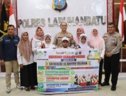 SDN 15 Rantau Selatan Tembus Nasional, Kapolres Labuhanbatu Beri Motivasi