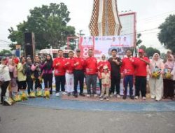 Jalan Sehat HUT ke-81 PMI Labuhanbatu Dikawal Polisi