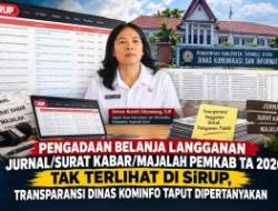 Pengadaan Belanja Langganan Jurnal/Surat Kabar/Majalah Pemkab TA 2026 Tak Terlihat di SiRUP, Transparansi Dinas Kominfo Taput Dipertanyakan !